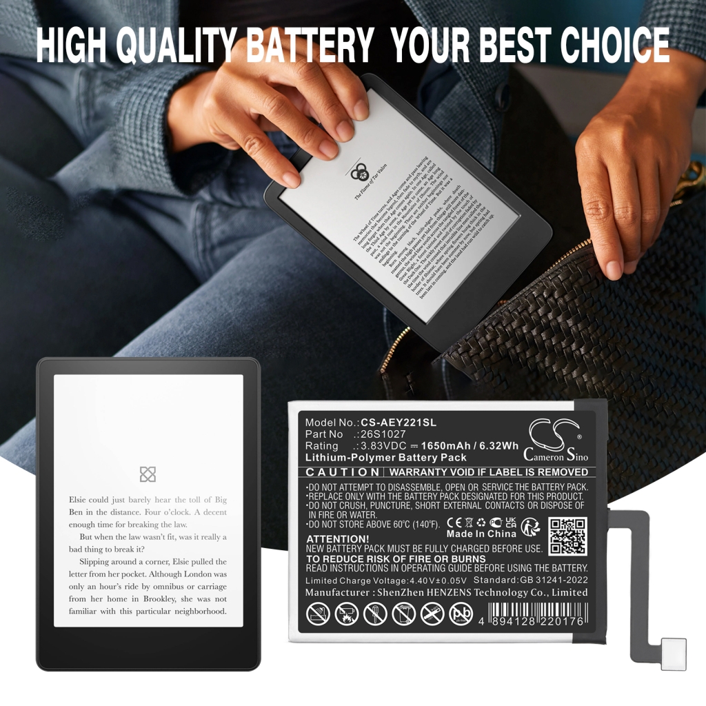 Batería Ebook, eReader Amazon CS-AEY221SL