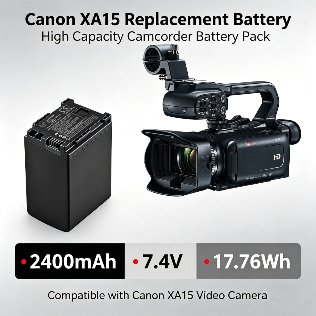 Baterías compatible con Canon LEGRIA FS20 FS200 FS21 CS-CNP828MC