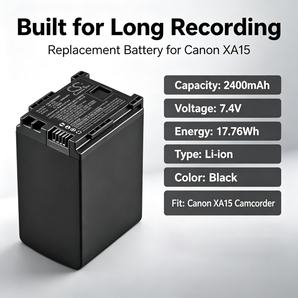 Baterías compatible con Canon LEGRIA FS20 FS200 FS21 CS-CNP828MC