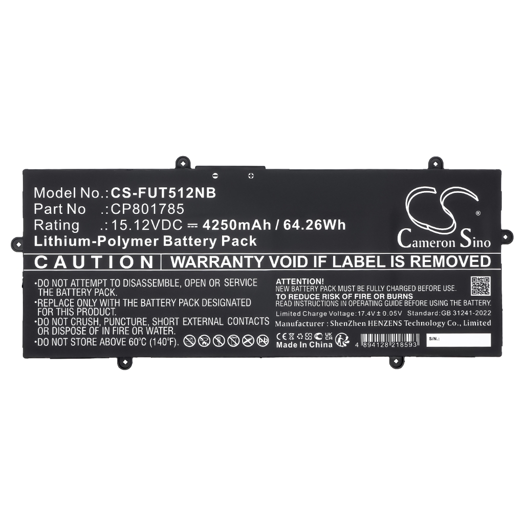 Batería para portátil Fujitsu CS-FUT512NB