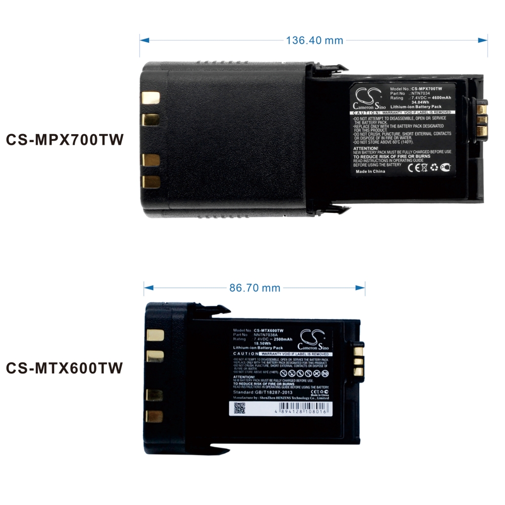 Batería de radio de dos vías Motorola APX6000 P25