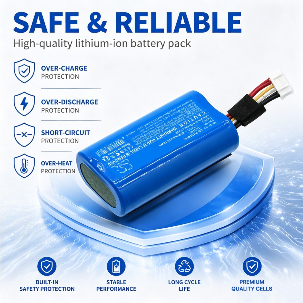 Baterías compatible con Philips S4807 Waterproof Wireless Bluetooth Speaker CS-PHS480XL