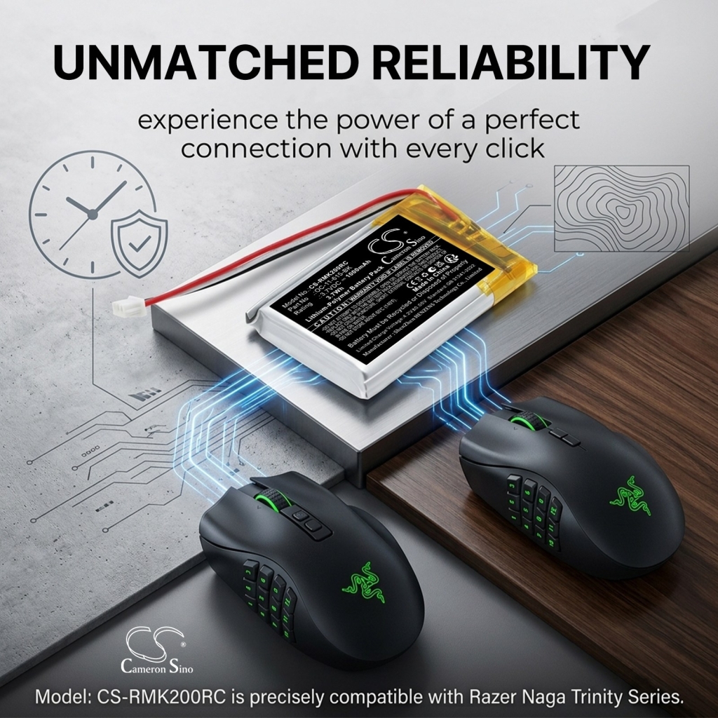 Baterías compatible con RAZER Kain 202 Wireless Gaming Mouse CS-RMK200RC