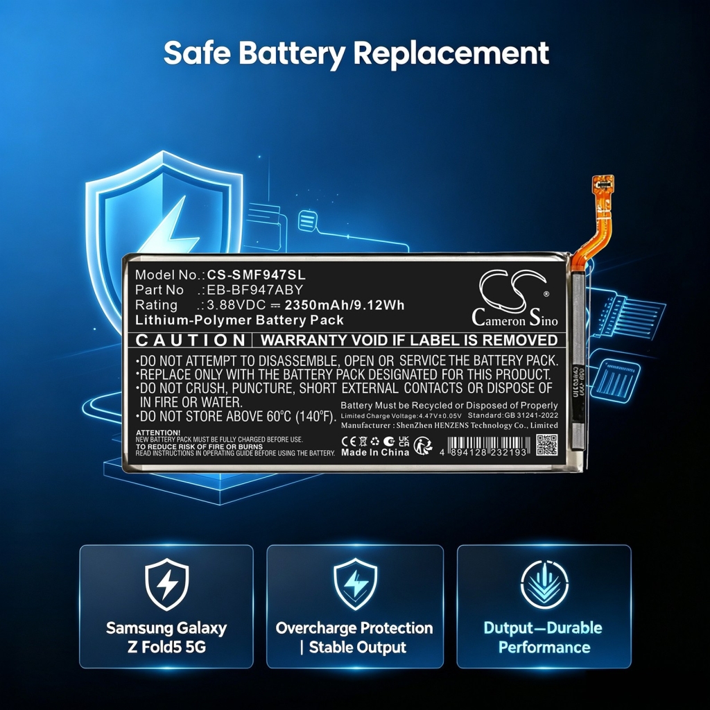 Baterías compatible con Samsung Galaxy Z Fold5 5G CS-SMF947SL