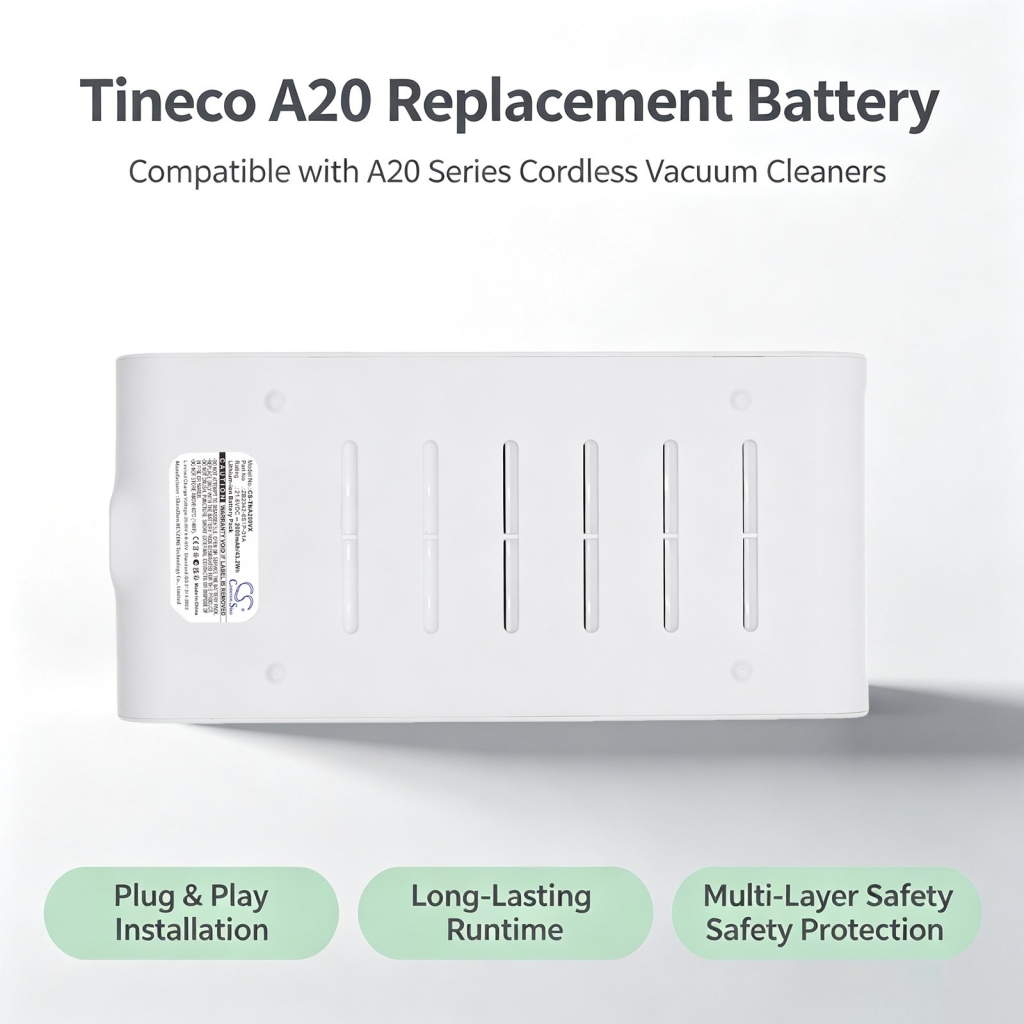 Baterías compatible con Tineco A20 A20 Cordless Stick Vacuum Cleaner CS-TNA200VX