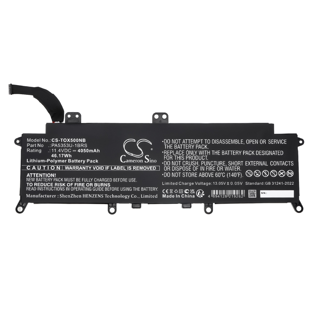 Batería para portátil Toshiba CS-TOX500NB