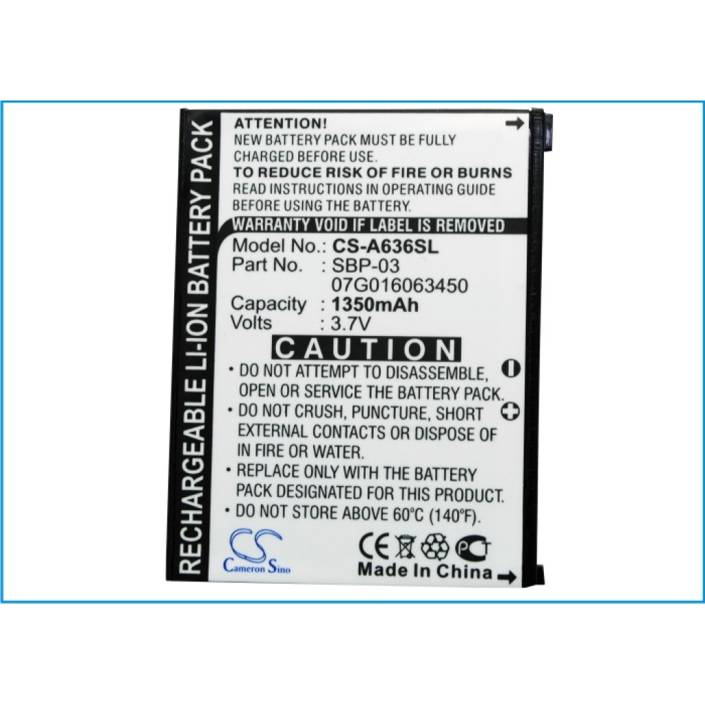 GPS, Batería del Navegador Asus CS-A636SL