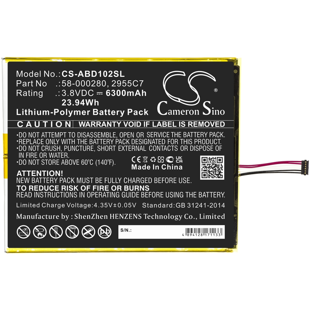 Batería de la tableta Amazon CS-ABD102SL