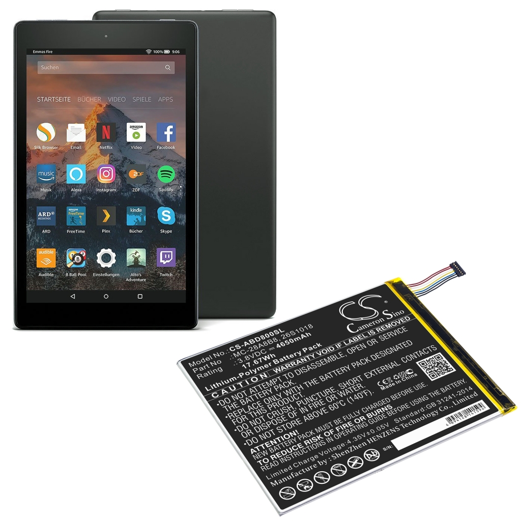 Batería de la tableta Amazon CS-ABD800SL