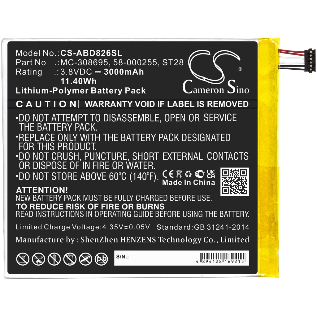 Batería de la tableta Amazon CS-ABD826SL