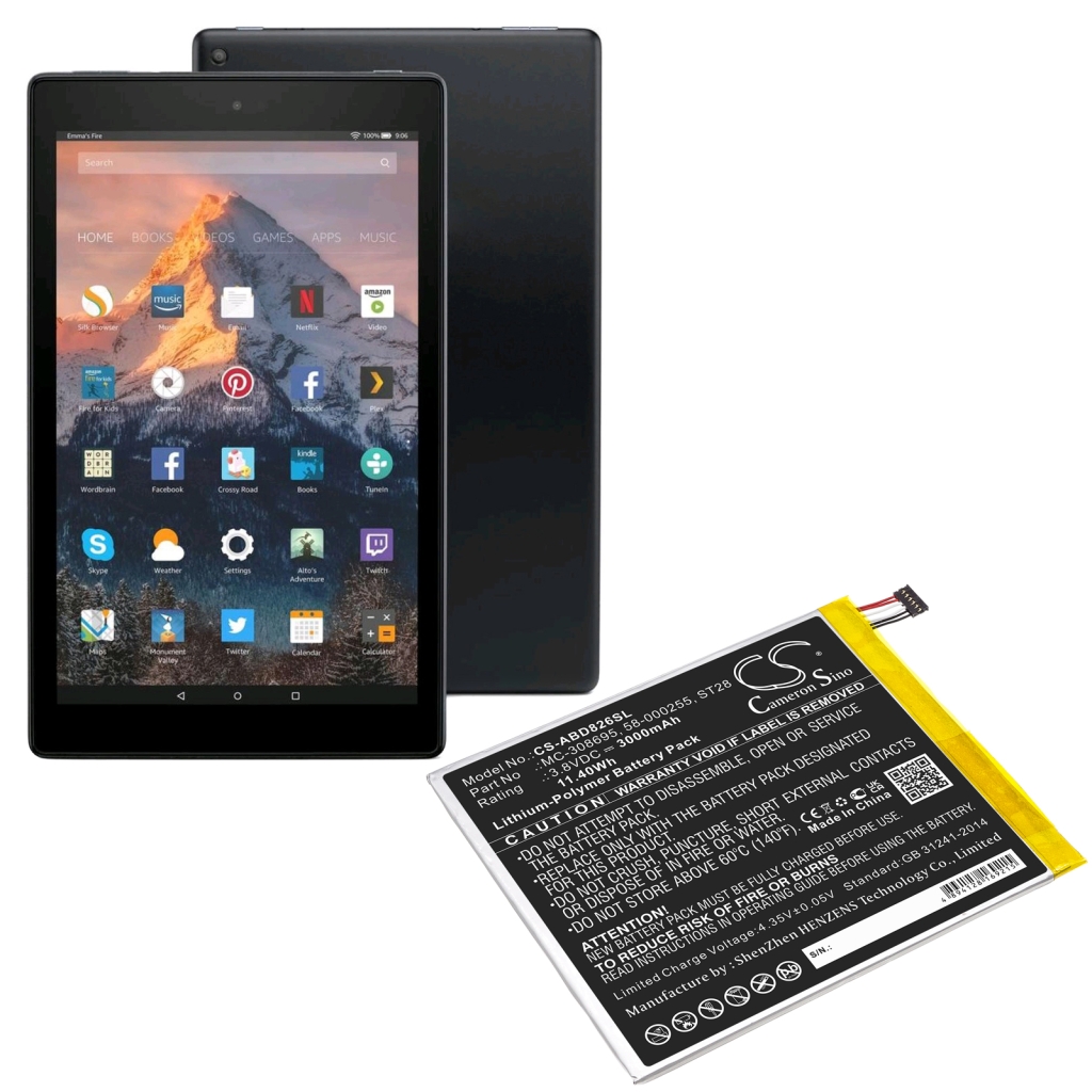 Batería de la tableta Amazon CS-ABD826SL