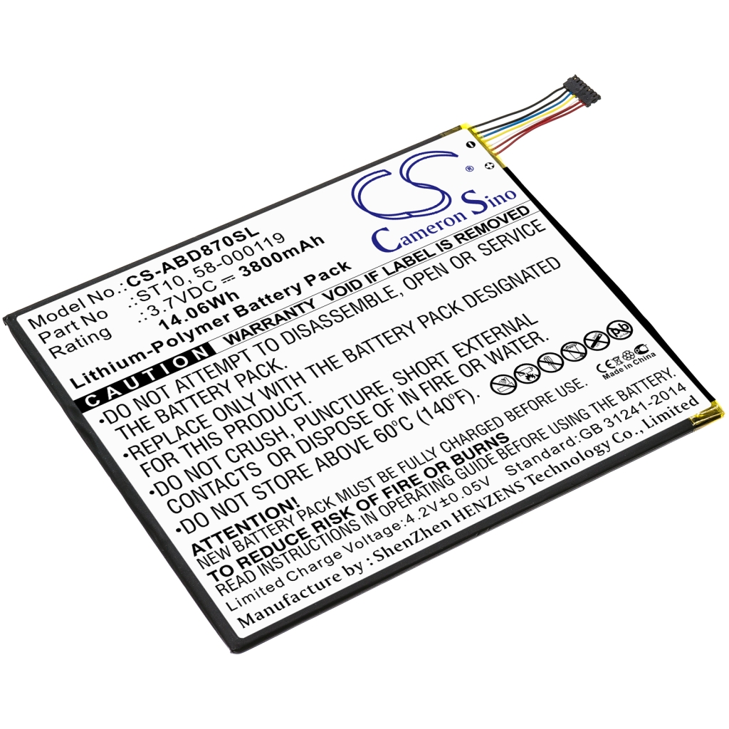 Batería de la tableta Amazon CS-ABD870SL