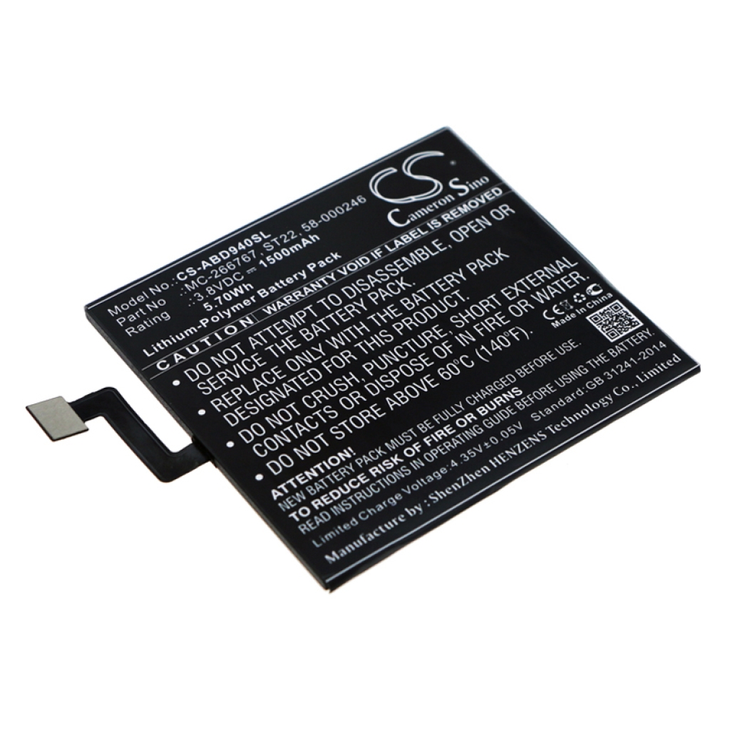 Batería de la tableta Amazon CS-ABD940SL
