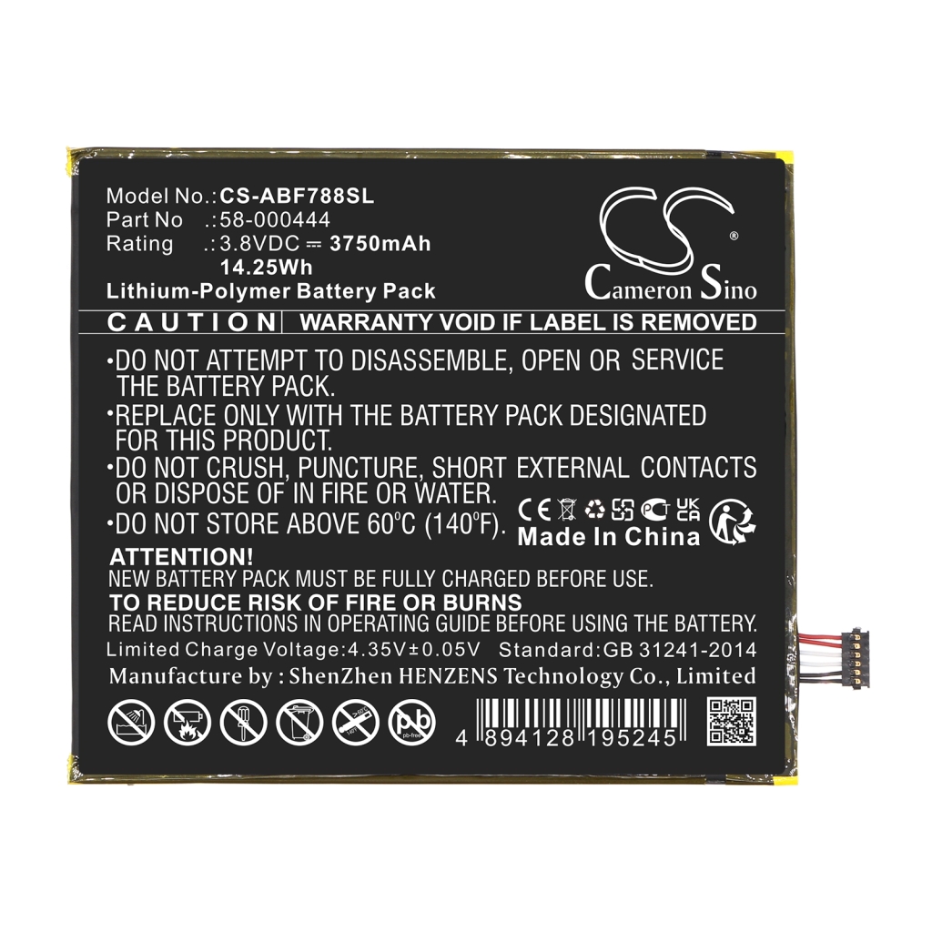 Batería de la tableta Amazon CS-ABF788SL