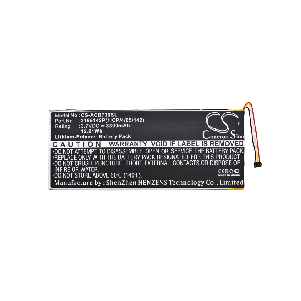 Batería de la tableta Acer CS-ACB730SL