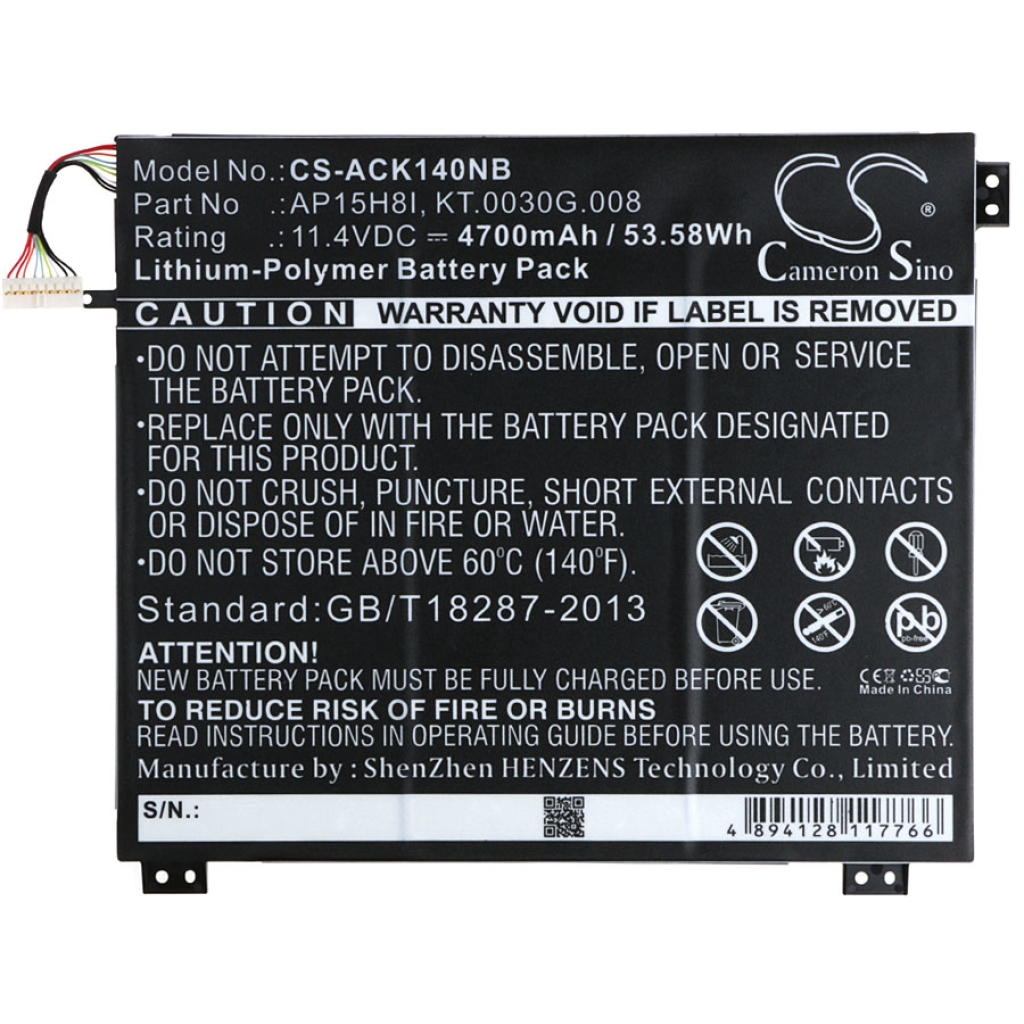 Batería para portátil Acer CS-ACK140NB