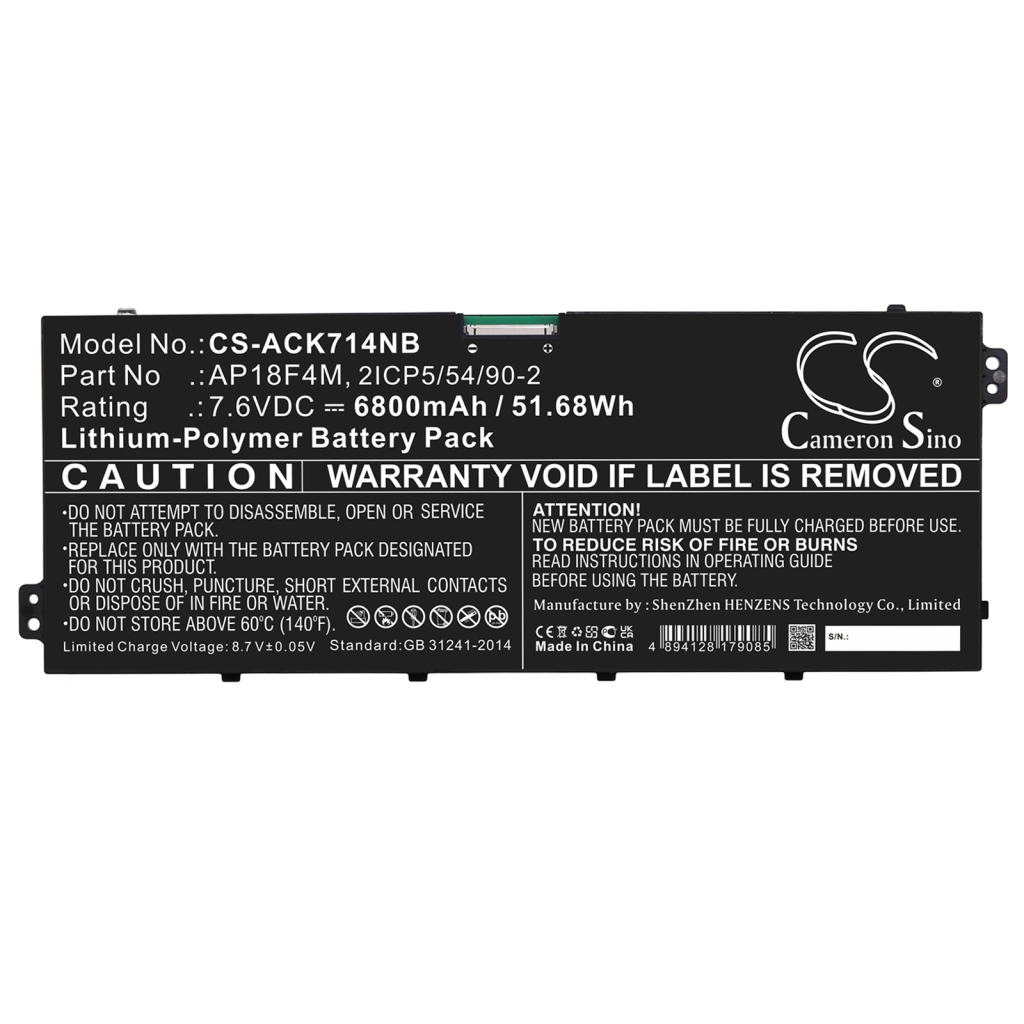 Batería para portátil Acer CS-ACK714NB