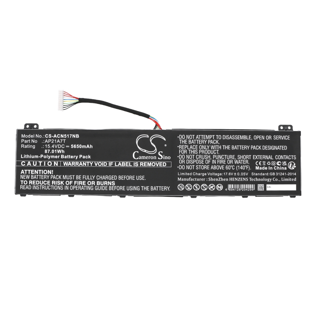 Batería para portátil Acer CS-ACN517NB