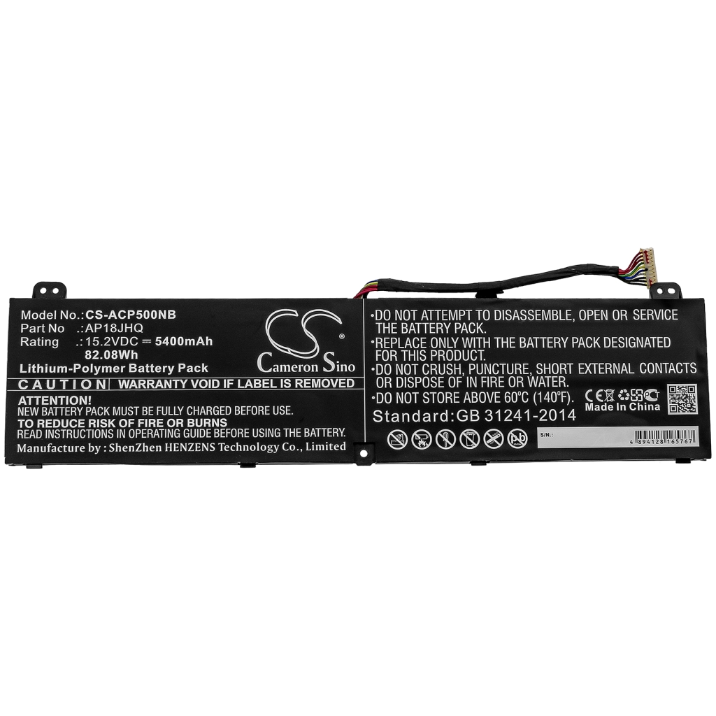 Batería para portátil Acer CS-ACP500NB