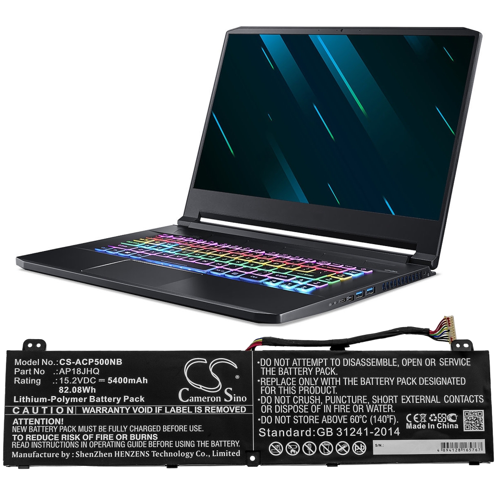 Batería para portátil Acer CS-ACP500NB