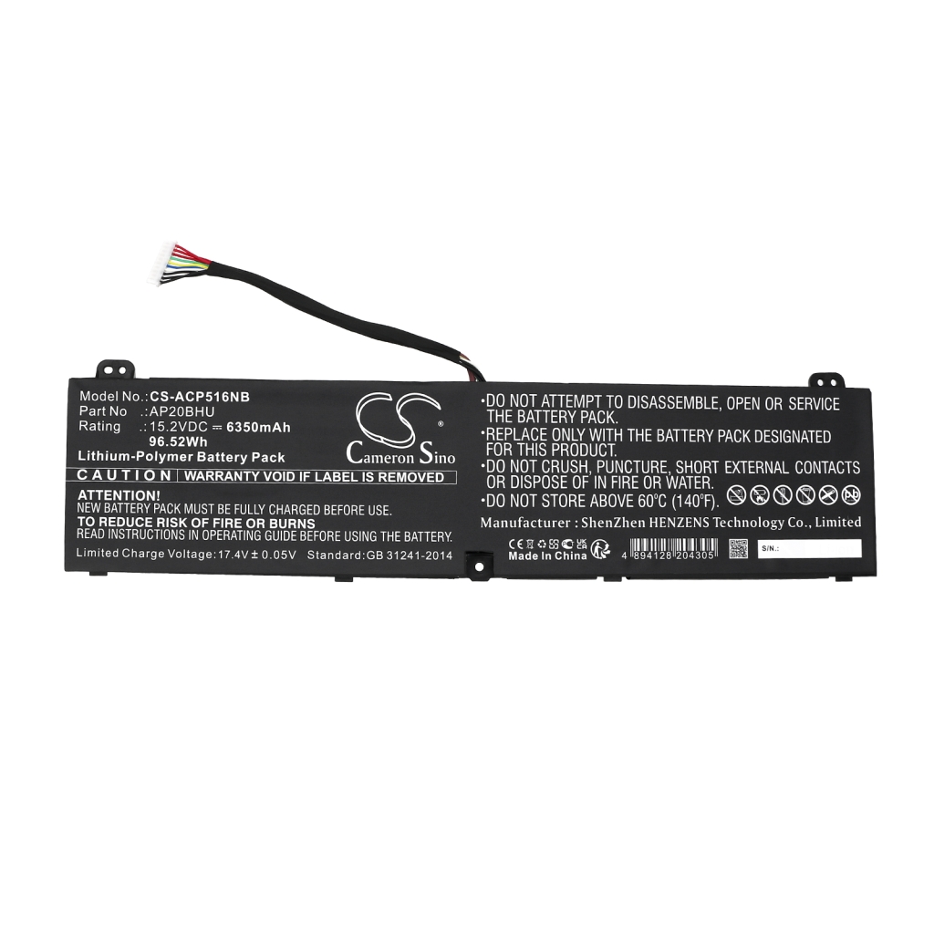Batería para portátil Acer CS-ACP516NB