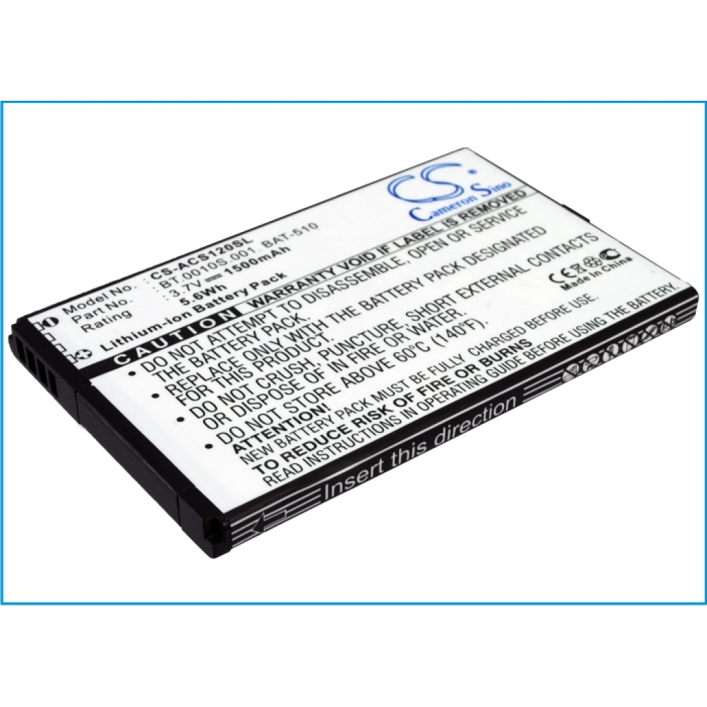 Batería del teléfono móvil Acer CS-ACS120SL