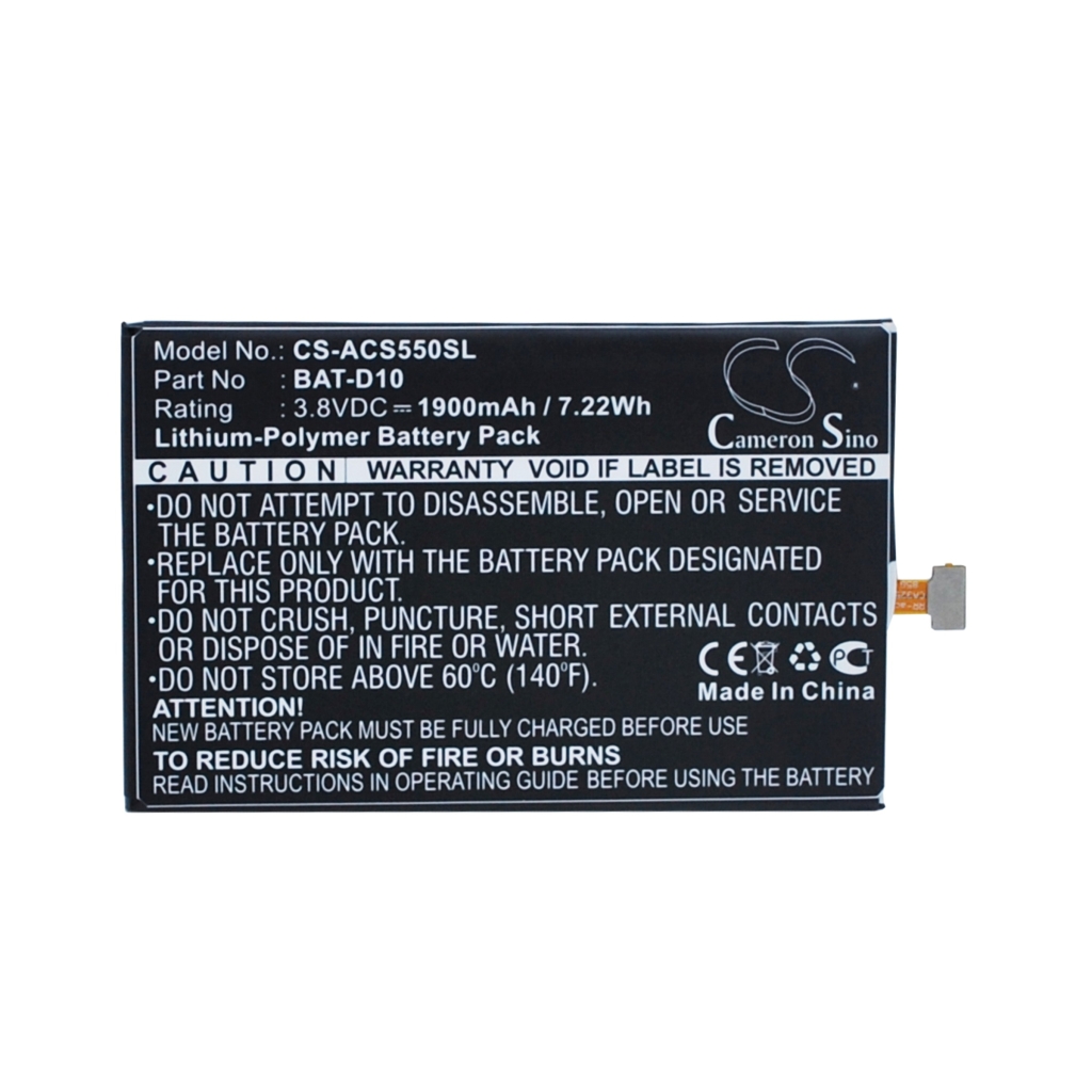 Batería del teléfono móvil Acer CS-ACS550SL