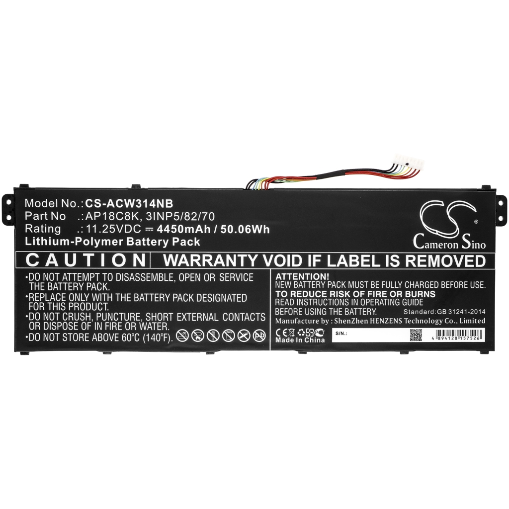 Batería para portátil Acer CS-ACW314NB
