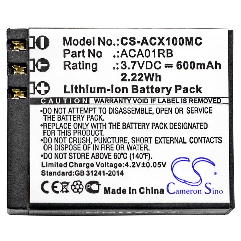 Batería de la cámara Activeon CS-ACX100MC