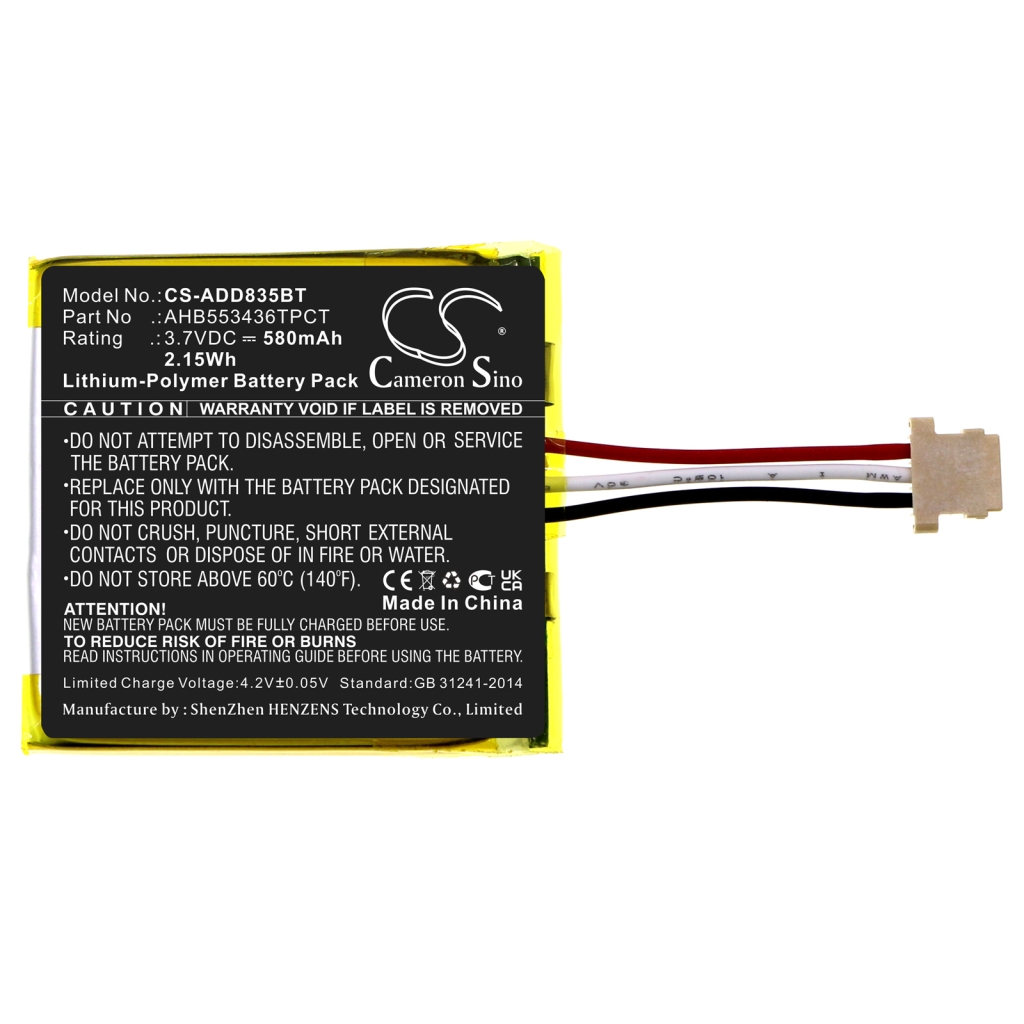 Batería de la cámara de seguridad del hogar Adt CS-ADD835BT