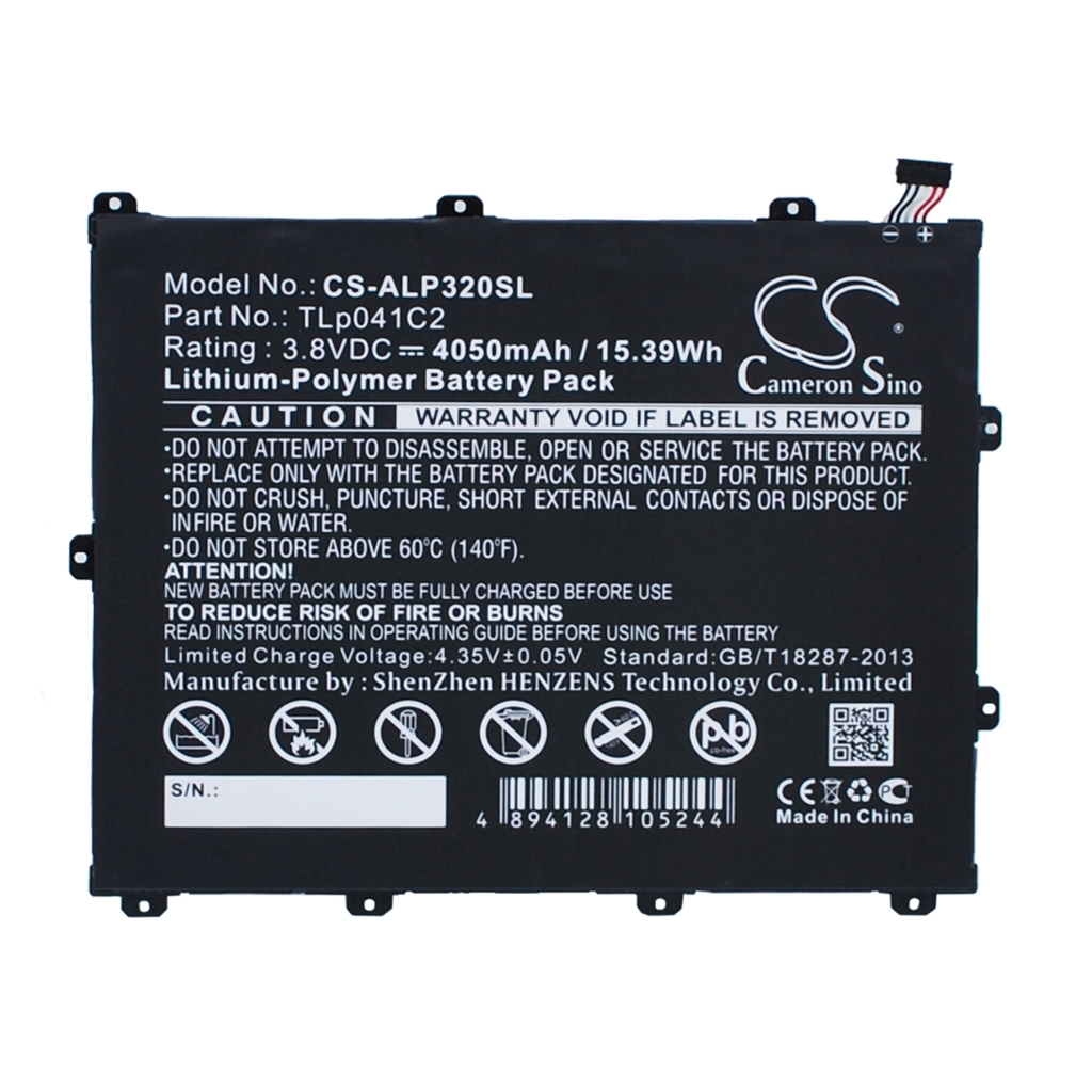 Batería de la tableta Alcatel CS-ALP320SL