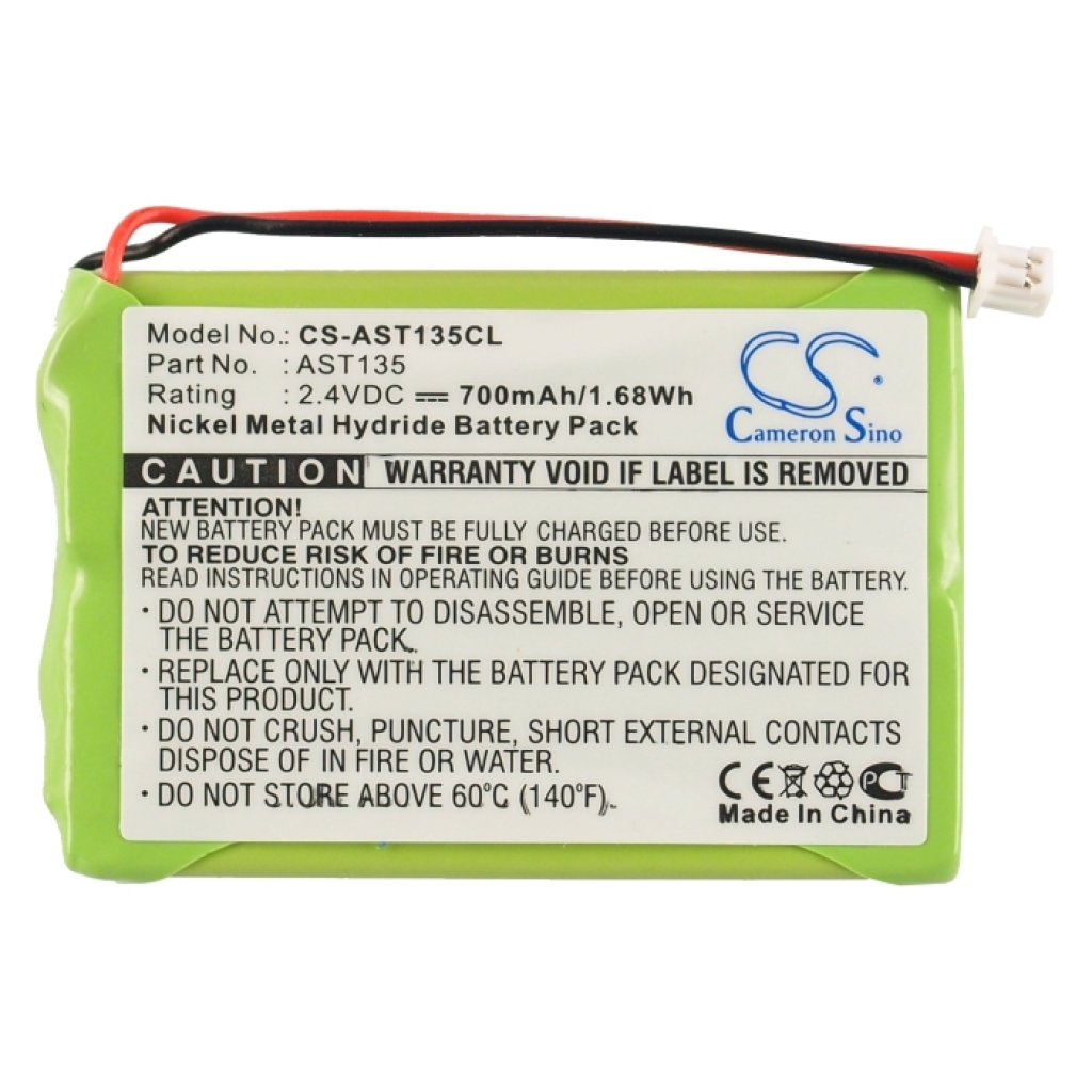 DeTewe Batería para teléfono inalámbrico CS-AST135CL