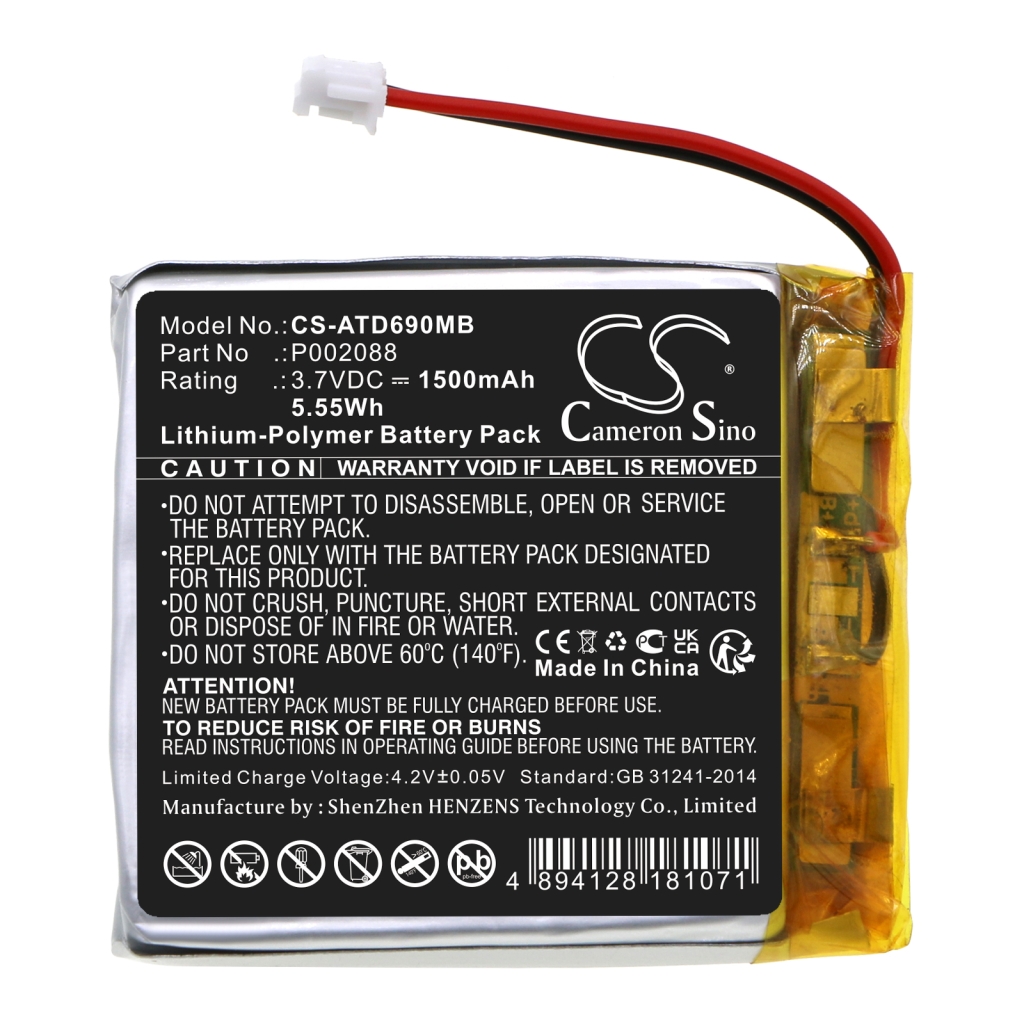 Batería de BabyPhone Alecto CS-ATD690MB