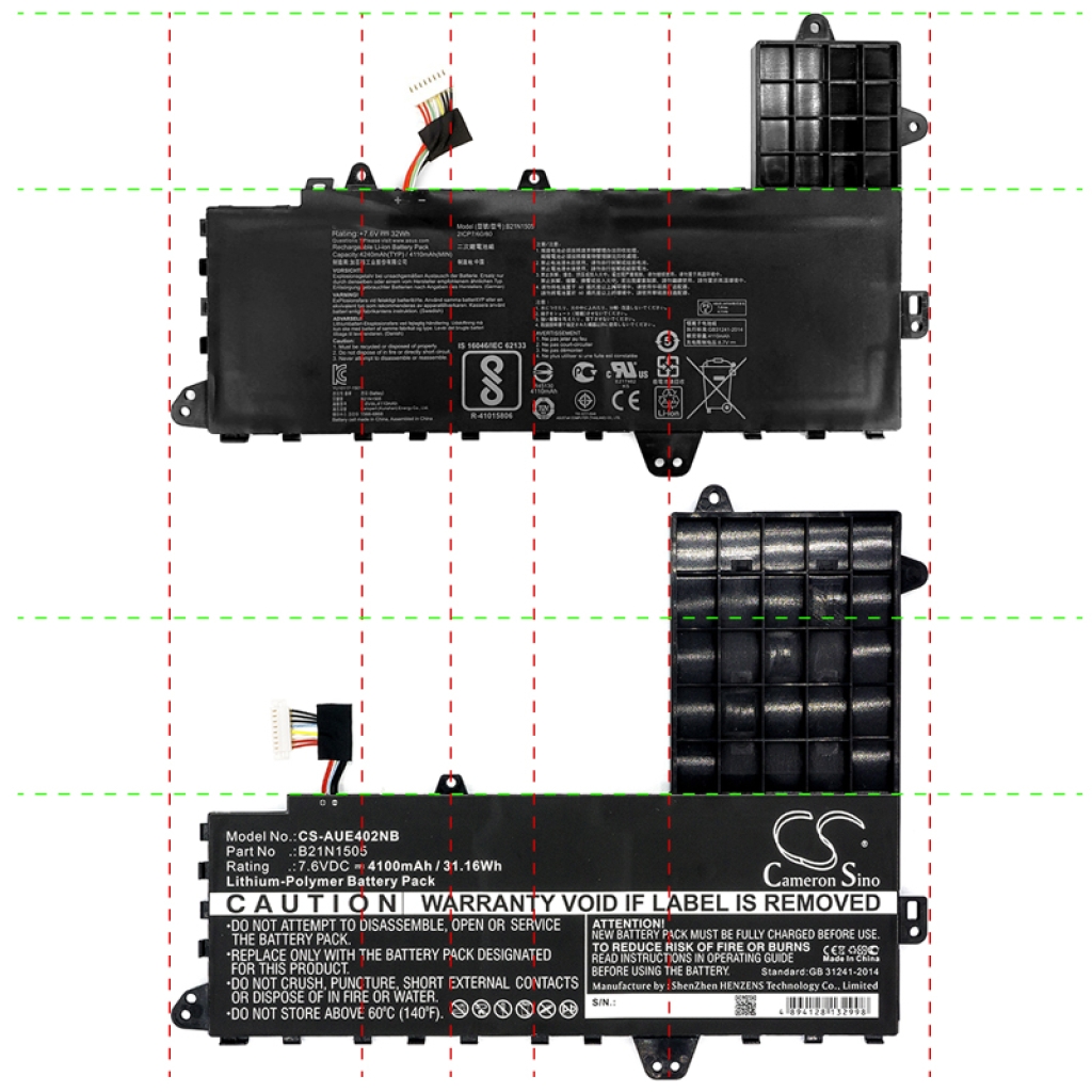 Batería para portátil Asus CS-AUE402NB