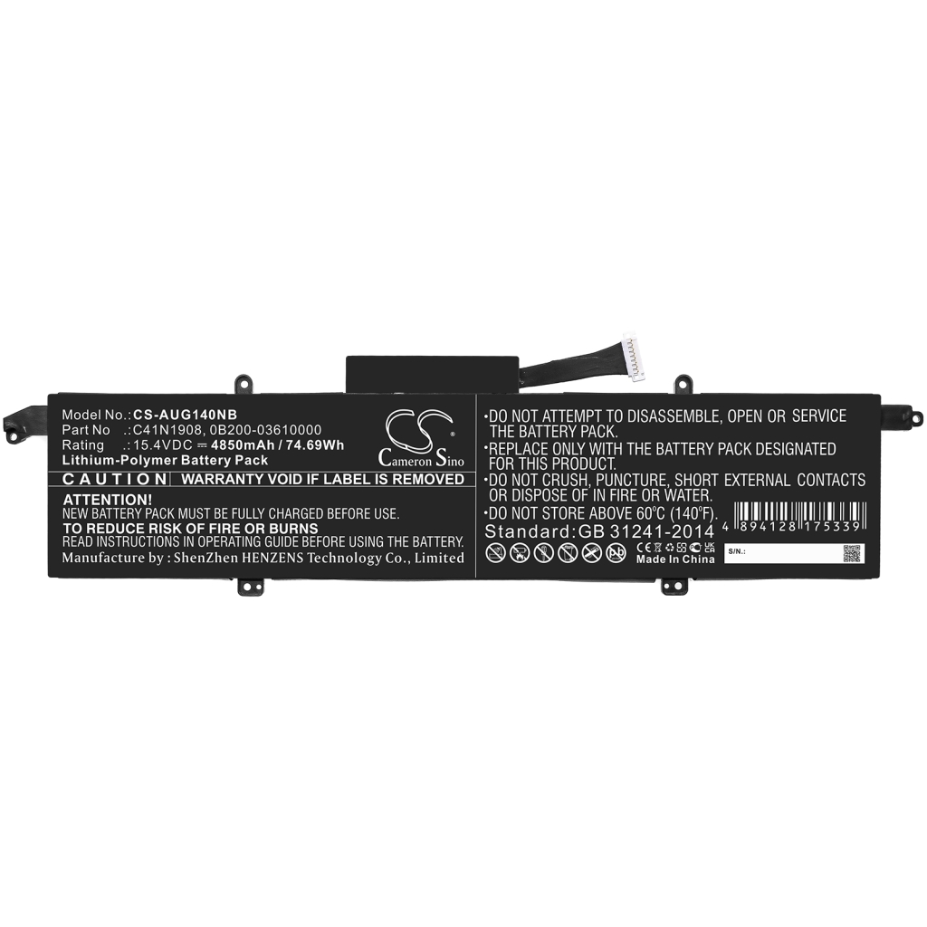 Batería para portátil Asus CS-AUG140NB