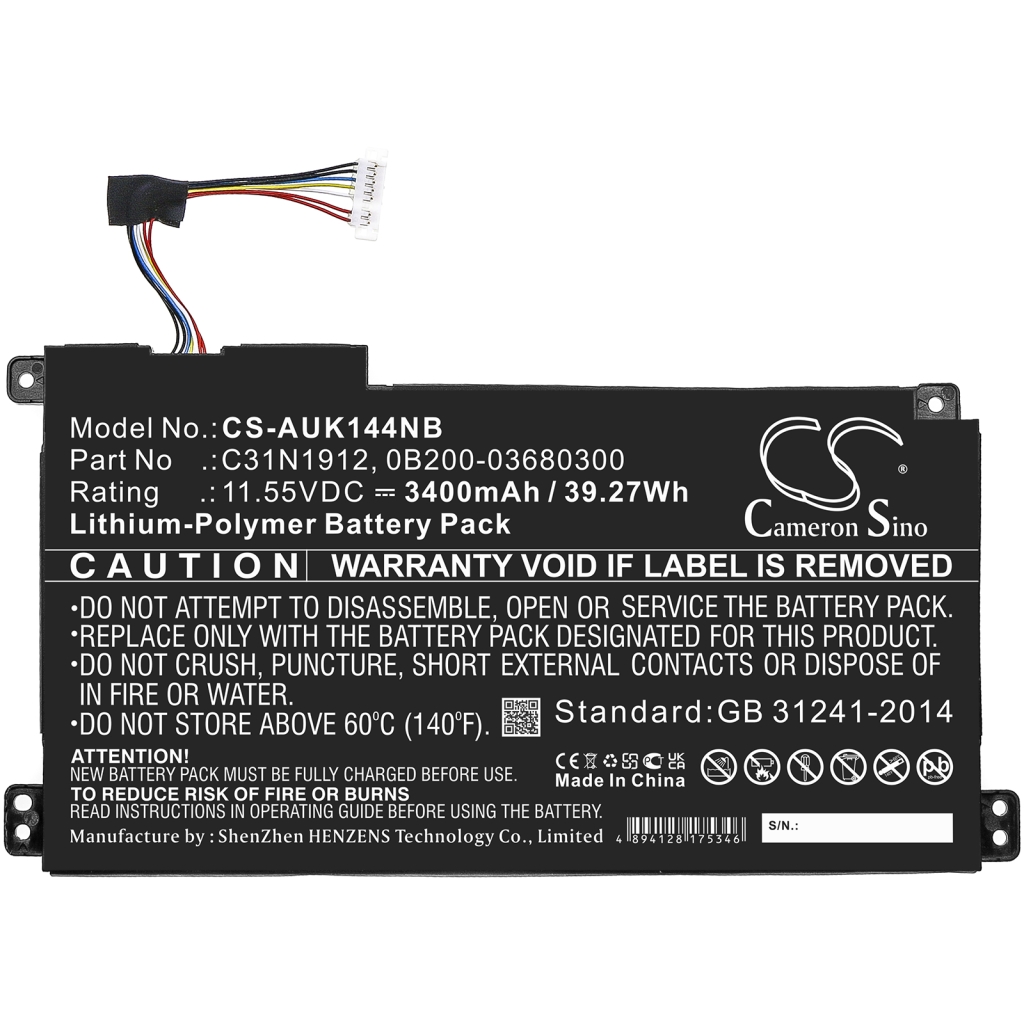 Batería para portátil Asus CS-AUK144NB