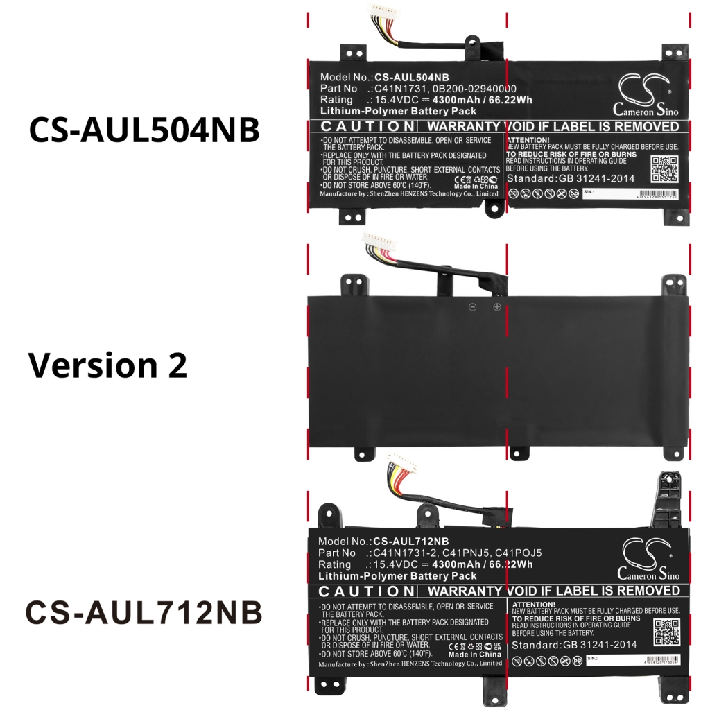 Batería para portátil Asus ROG Strix GL504GS-ES095T