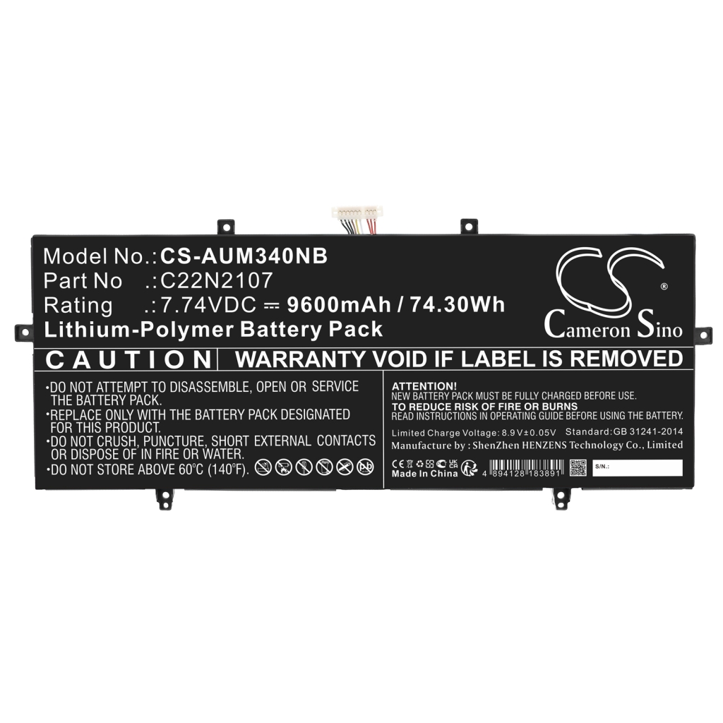 Batería para portátil Asus CS-AUM340NB