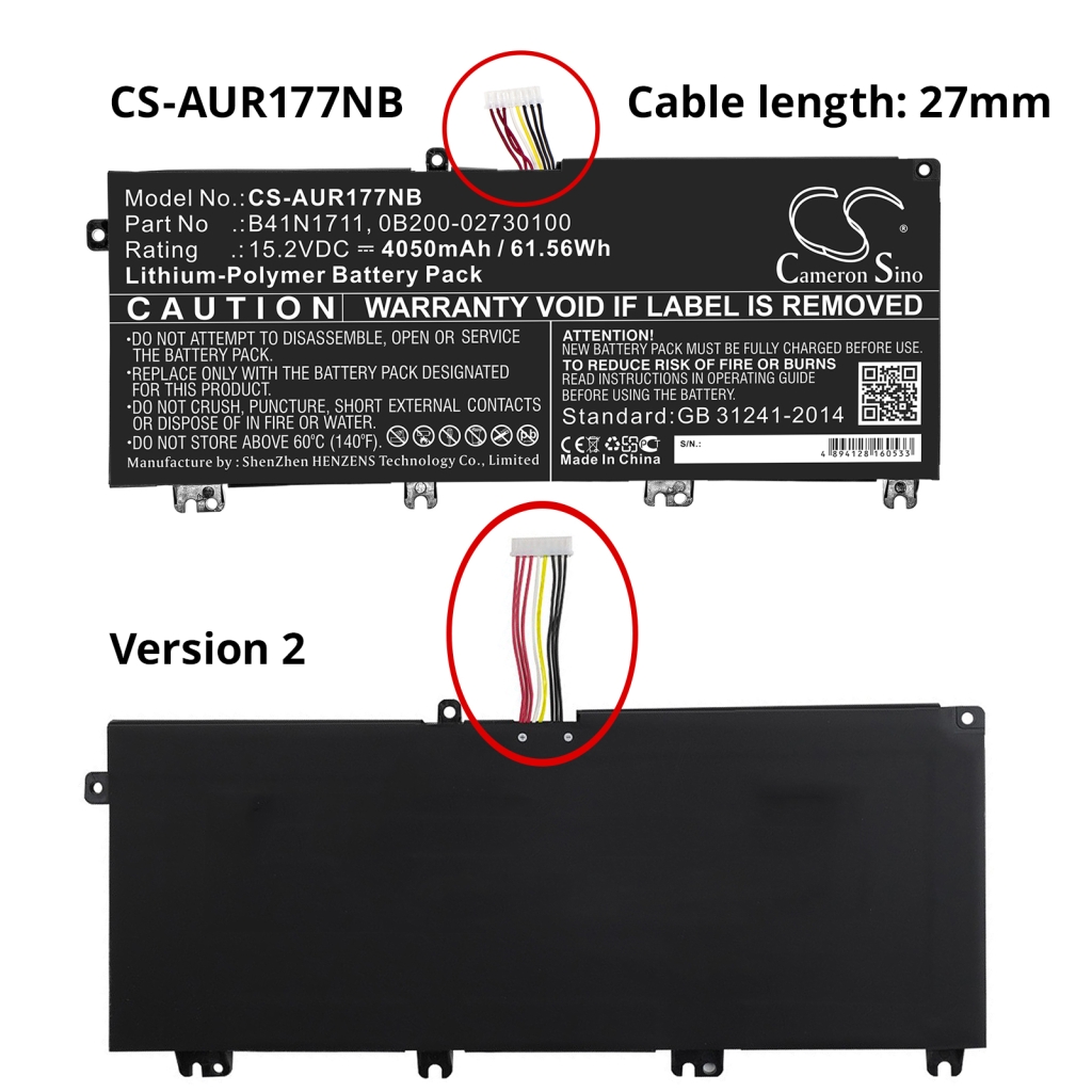 Batería para portátil Asus CS-AUR177NB