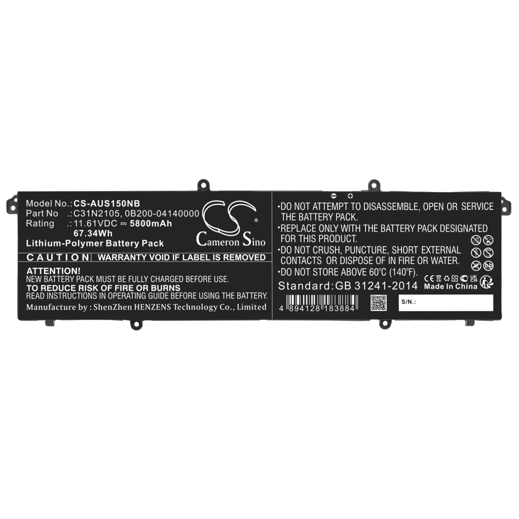 Batería para portátil Asus CS-AUS150NB