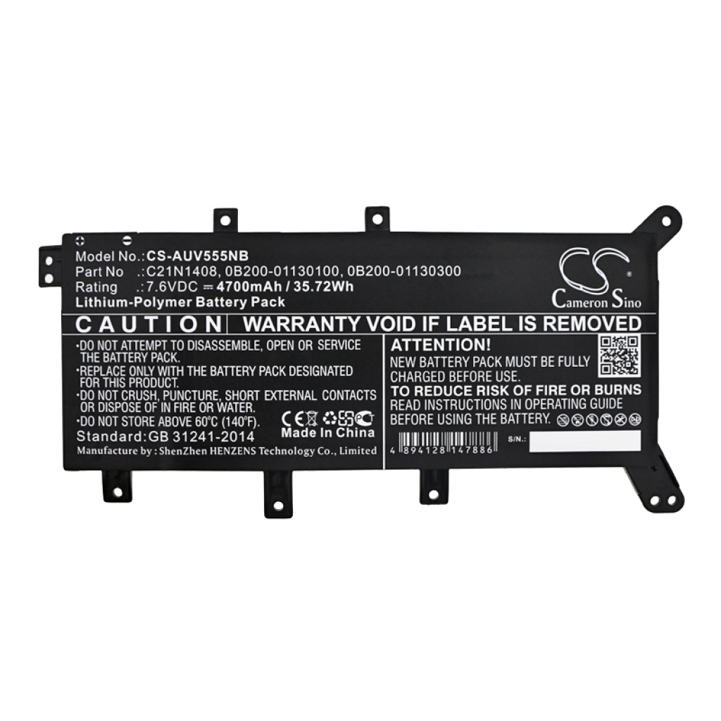 Batería para portátil Asus F555BA-XO059T