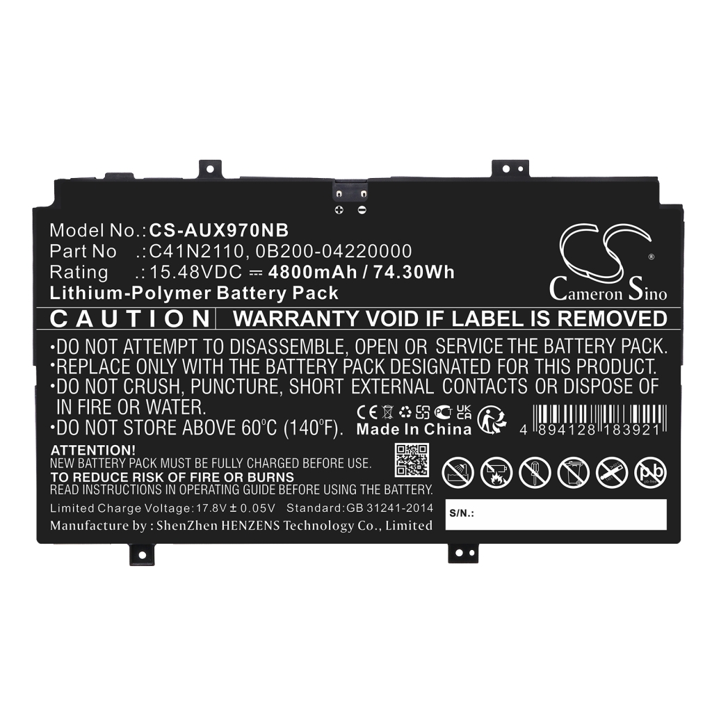 Batería para portátil Asus CS-AUX970NB