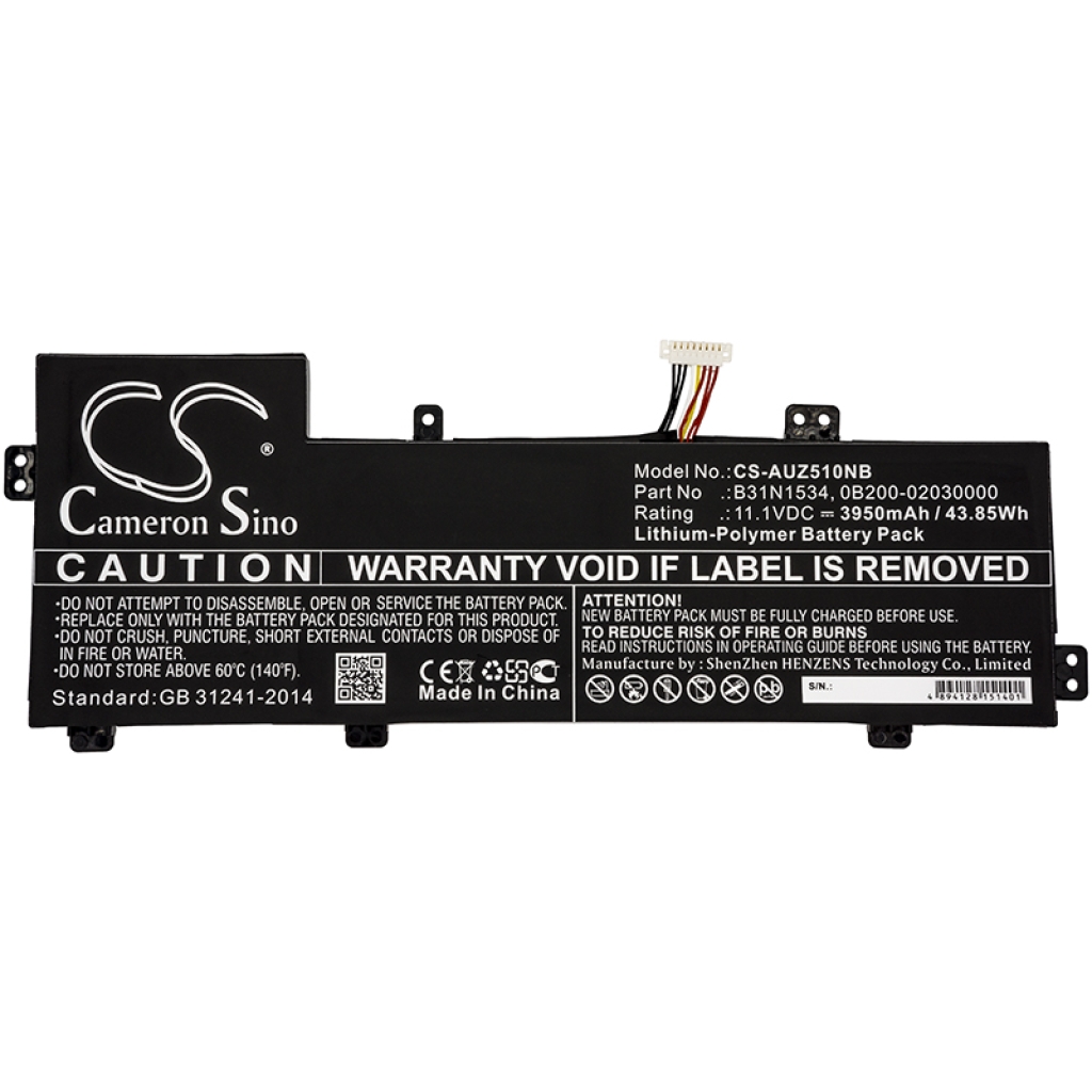 Batería para portátil Asus CS-AUZ510NB