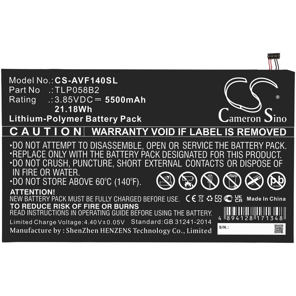 Batería de la tableta Vodafone CS-AVF140SL