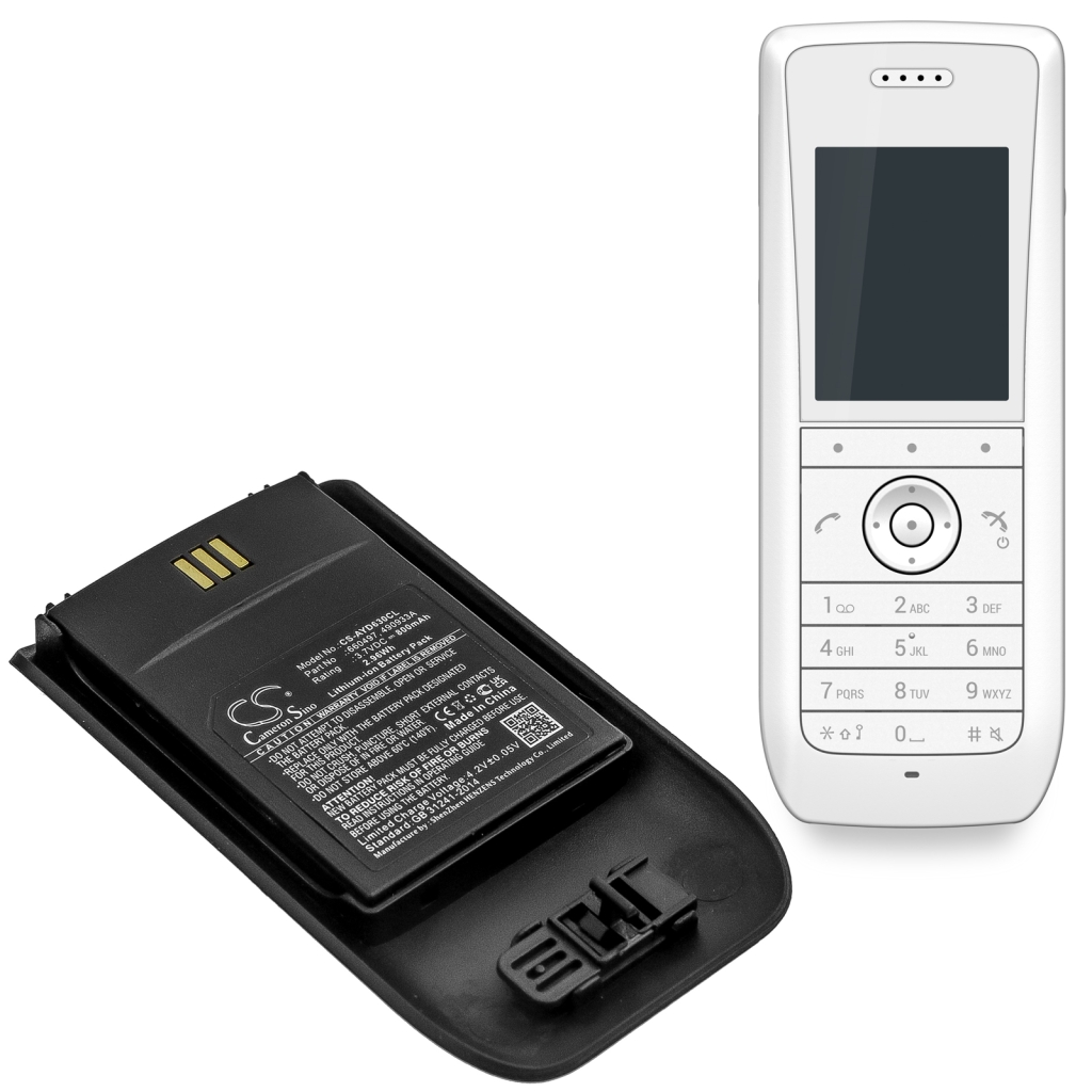 Batería para teléfono inalámbrico Ascom DH7-ABBA