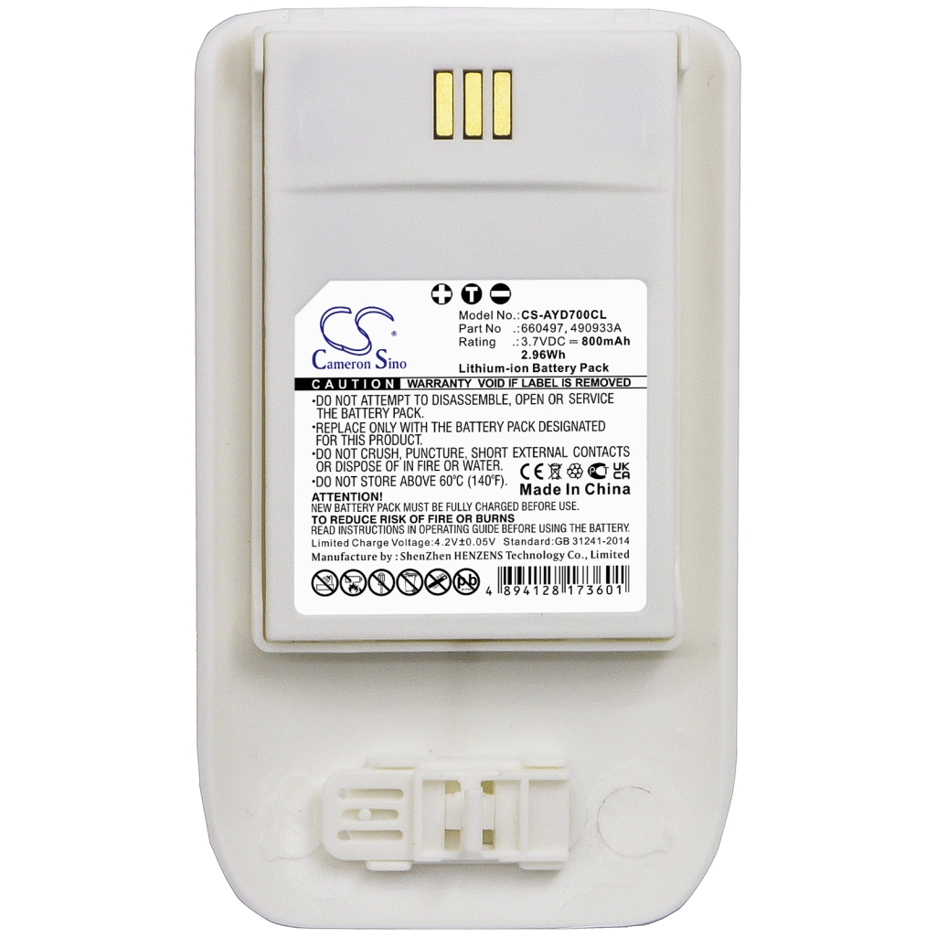 Batería para teléfono inalámbrico Ascom DH7-ABBA