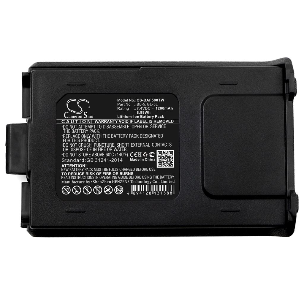 Batería de radio de dos vías Baofeng CS-BAF500TW