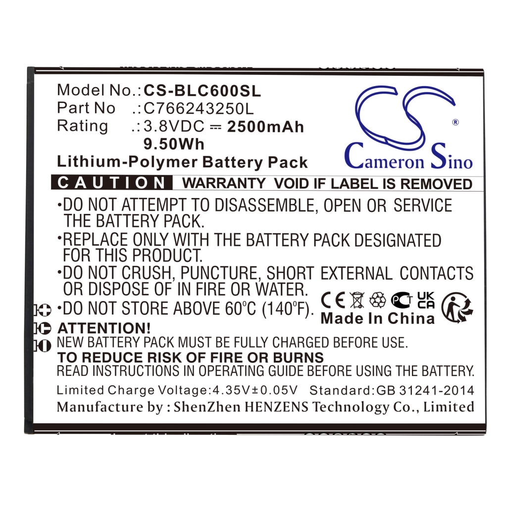 Batería del teléfono móvil BLU CS-BLC600SL