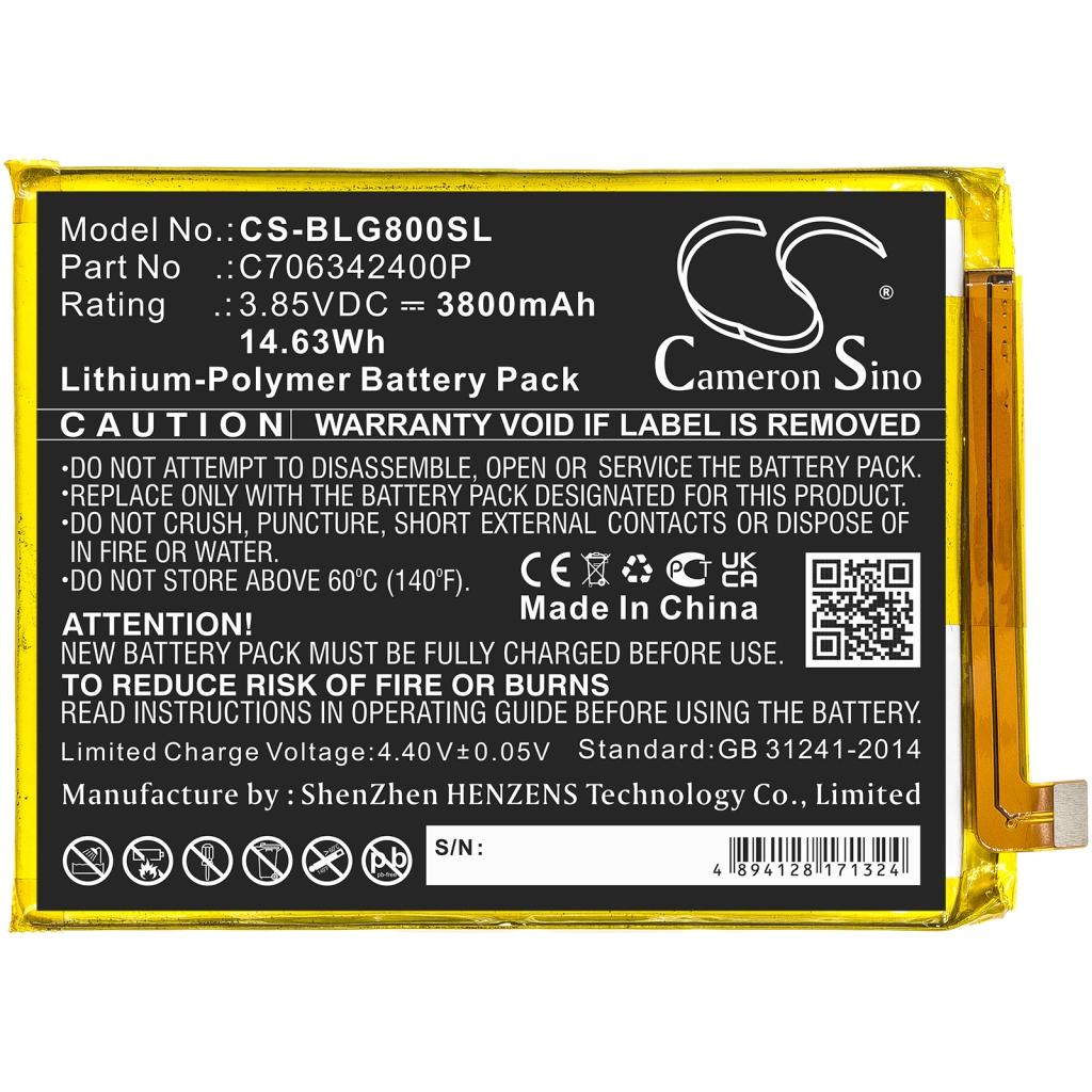 Batería del teléfono móvil BLU CS-BLG800SL