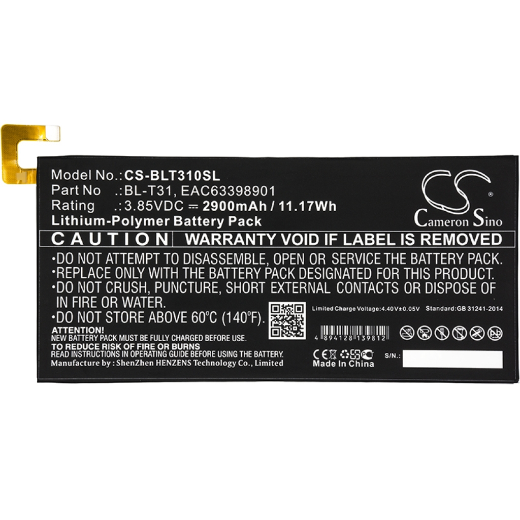Batería de la tableta LG CS-BLT310SL